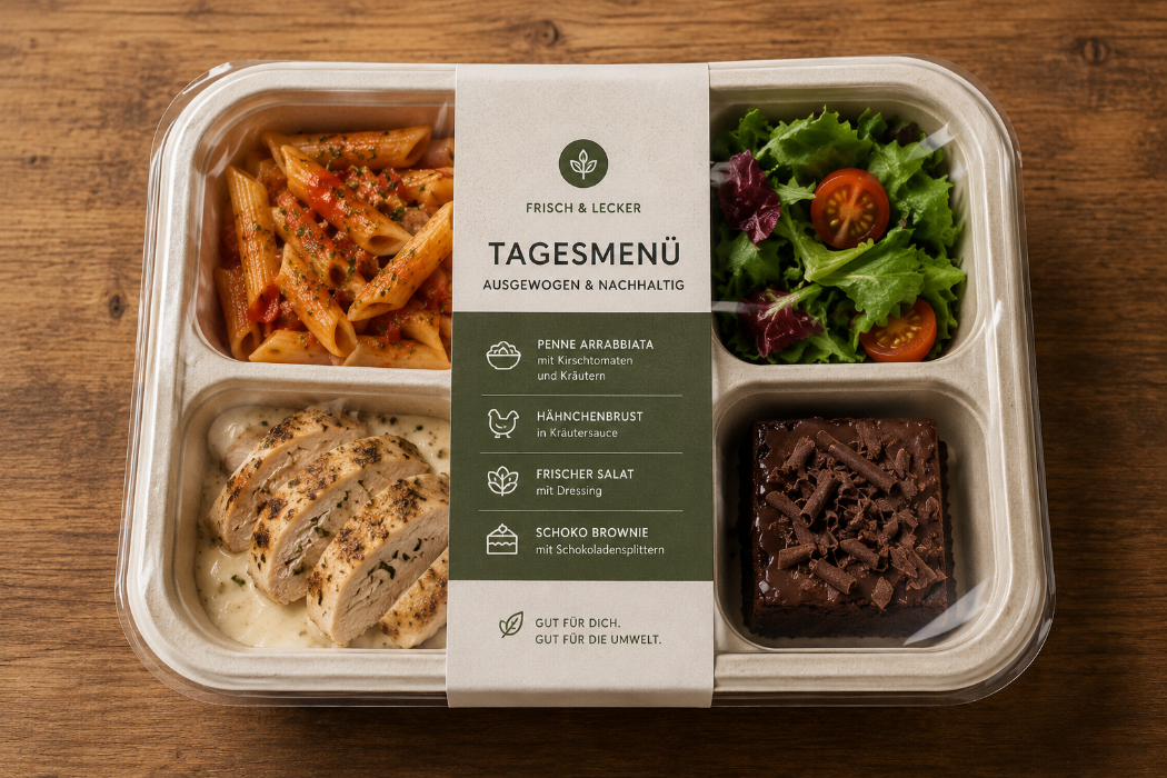 Tagesmenü-Box mit zusammengestellten Komponenten