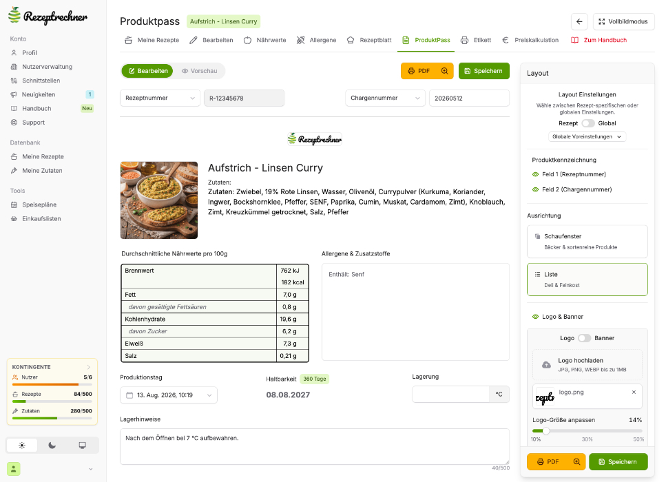 Produktdatenblätter
